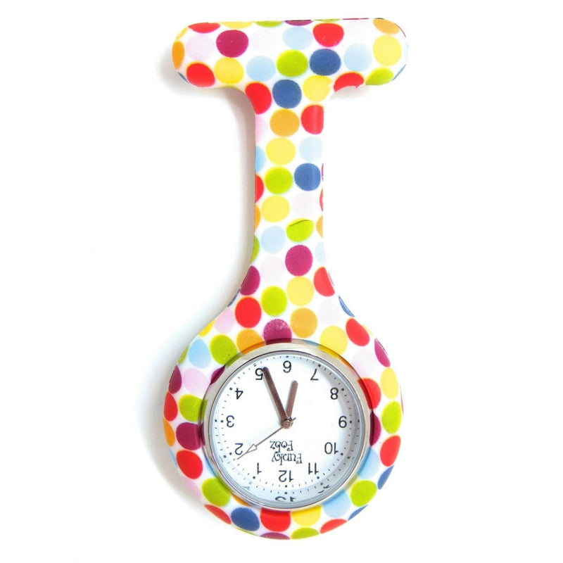 Rainbow Spots Analogue Silicone Fob Watch