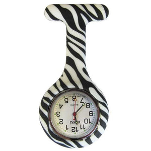 Zebra Print Analogue Silicone Fob Watch