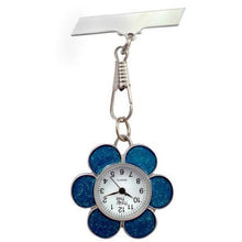 Load image into Gallery viewer, Flower Fob Watch - Blue, Pink or Silver
