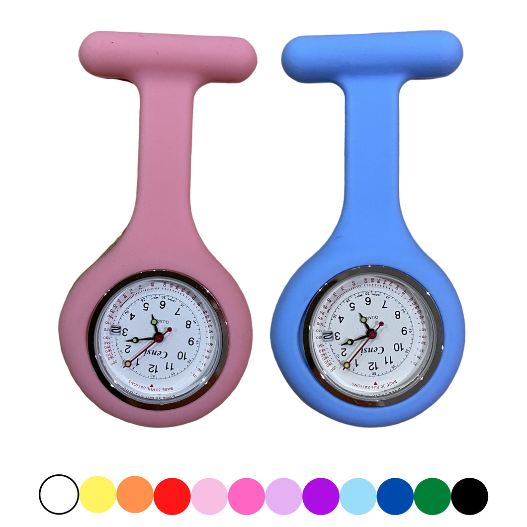 Silicone Fob Watch Analogue with Date on Dial
